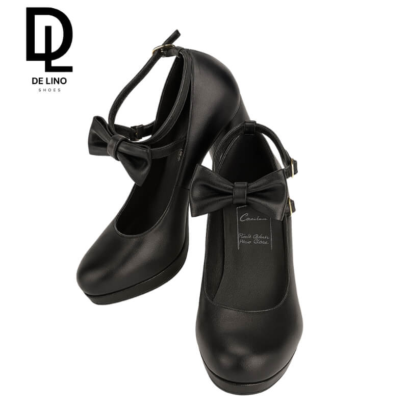 Zapatilla ELEGANCIA Sintética para Mujer – Tacón de 7 cm, Moño Decorativo y Confort Diario | Calzado de Lino