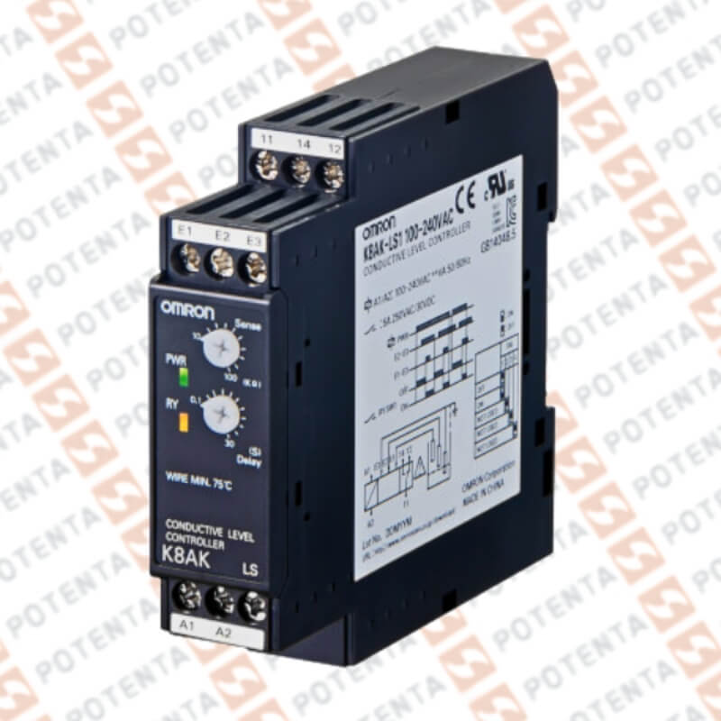 Controlador nivel conductivo 10..100K?, 100...240AC, SPDT, Omron