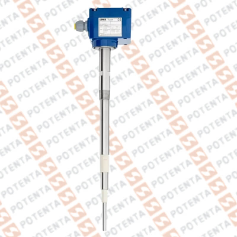 Sensor capacitivo RF3100 nivel sol, 21-230vac/vdc, relé dpdt, 3/4npt, l=200mm, 240°C, UWT