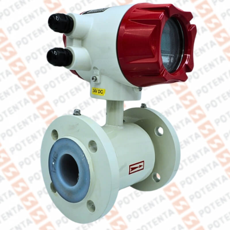 Flujo elect 8-40m3/h, 0.5%, 24v 4-20ma/pul/rs485 b/ansi150 acero/pfa/316l, DN50, Supmea