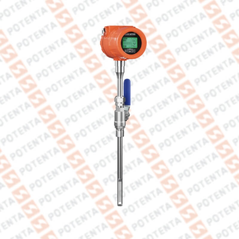 Flujometro masa termica, 1.5-1000m3/h, 24vdc, 4-20mA, rs485, ip65, insercion DN65, Supmea