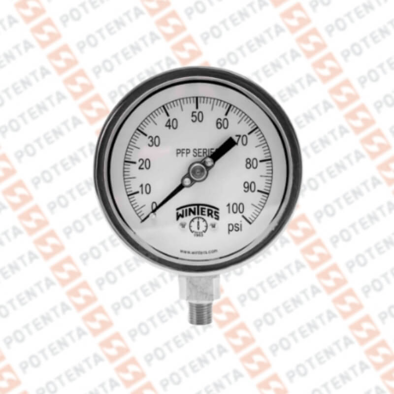 Vacuometro PFP, dial 4 ZR, -30…..0inhg 1%, 1/2npt inf, ss, ip66 Winters