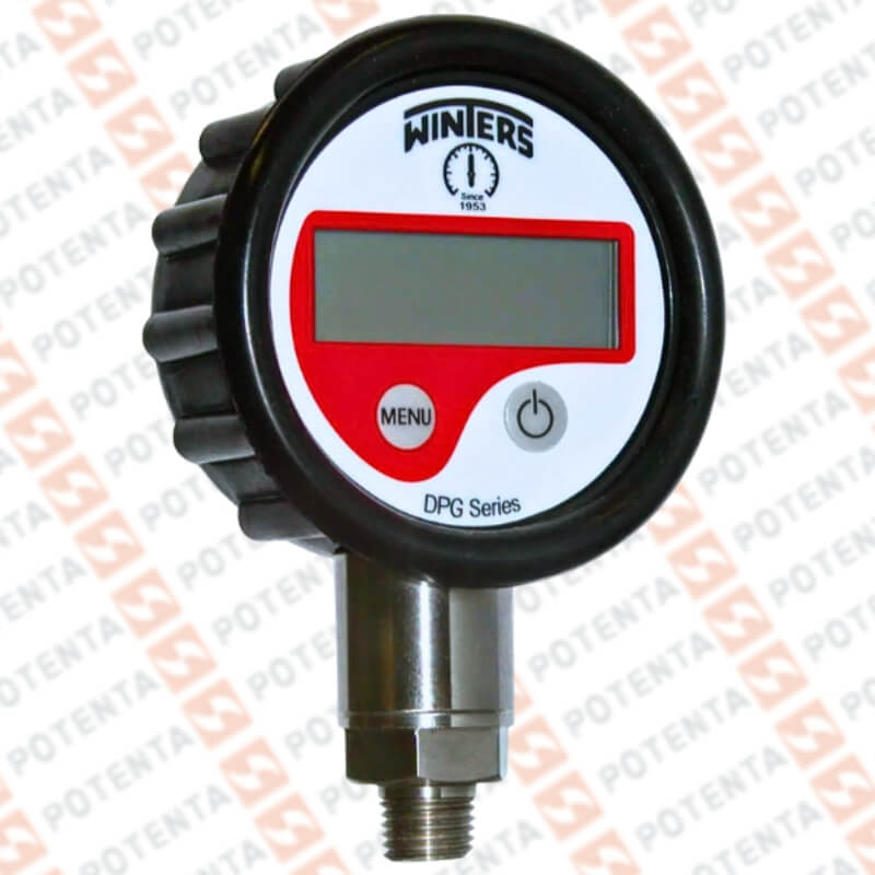 Manometro digital DPG, 4 digitos, dial 2.5, 0-200psi 1%, 1/4npt inf, ss/ss, ip60, Winters