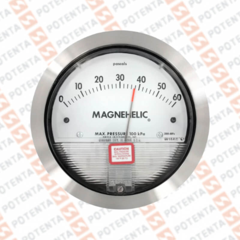 Manometro presion diferencial magnehelic 2000 dial 4, 0-60pa, Con=2x1/8nptf, ip67, Dwyer