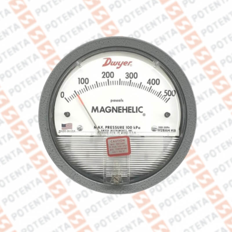 Manometro presion diferencial magnehelic 2000 dial 4, 0-500pa, Con=2x1/8nptf, ip67, Dwyer