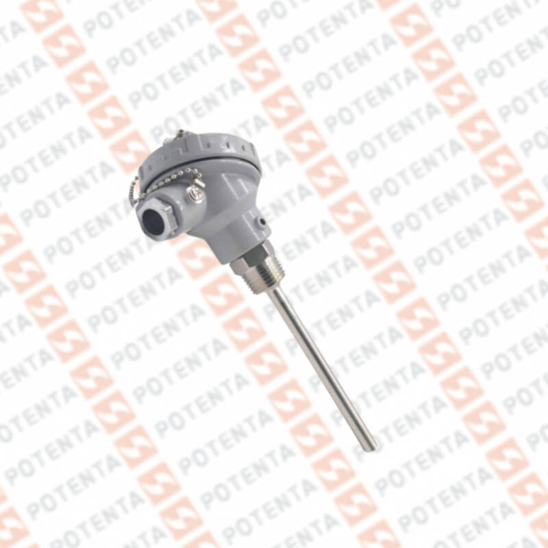 Rtd PT100-3h GP01, cabezal aluminio, b=1/4x4plg, 1/2npt, -200-200°C, Pyromation