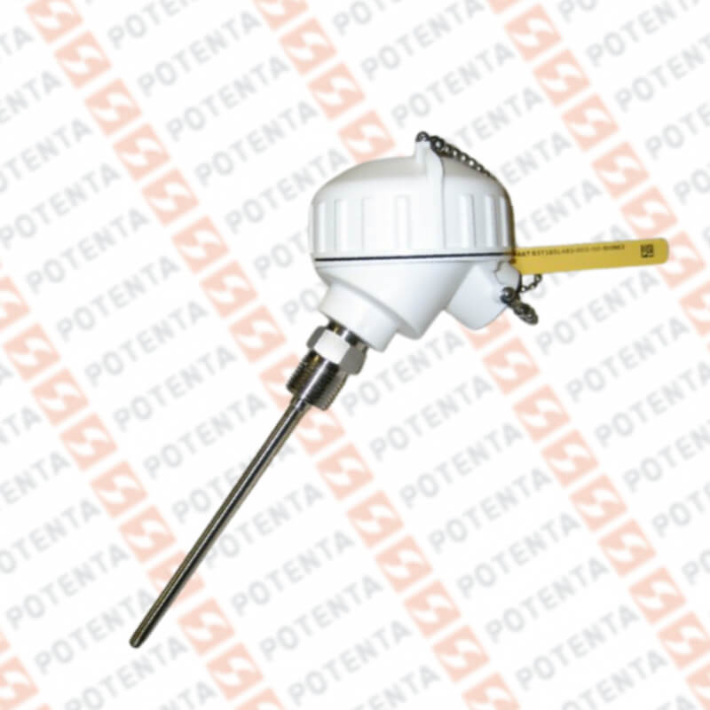 Rtd PT100-3h GP01, cabezal plas, b=1/4x4plg, 1/2npt, -200-600°C, Pyromation