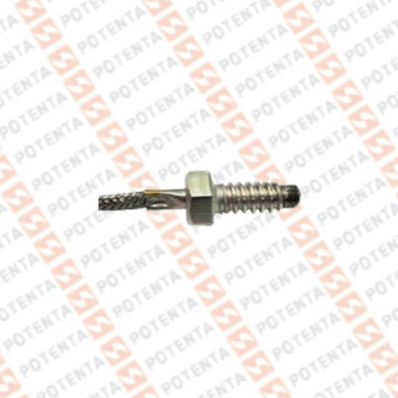 Termocupla J PL08, tornillo rosca 1/4plg, 0-521°C,Cable malla ss 2m, Pyromation