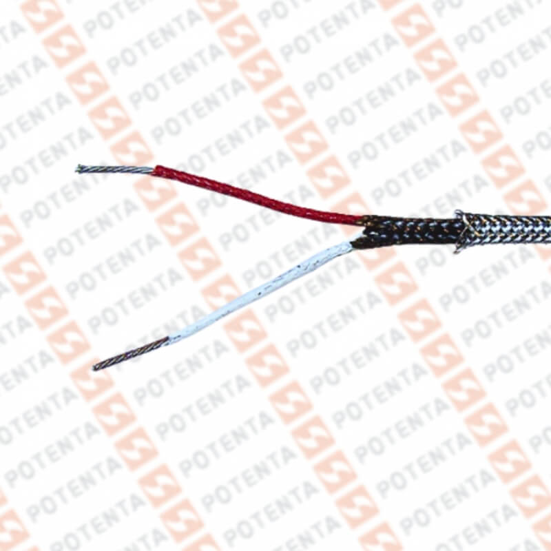 Cable para Termocupla tipo J, 24awg-flexible, 482°C, malla ss, Pyromation
