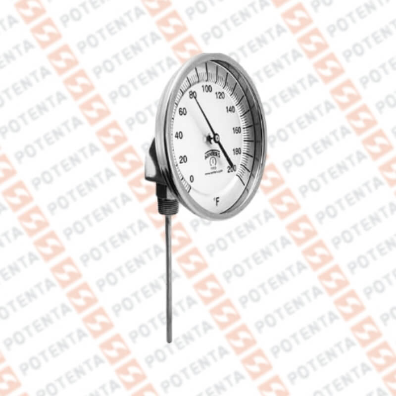 Termometro TBM, dial 6, 0-150°C 1%, l=12plg, b=1/4, Con=1/2npt, ajustable, Winters