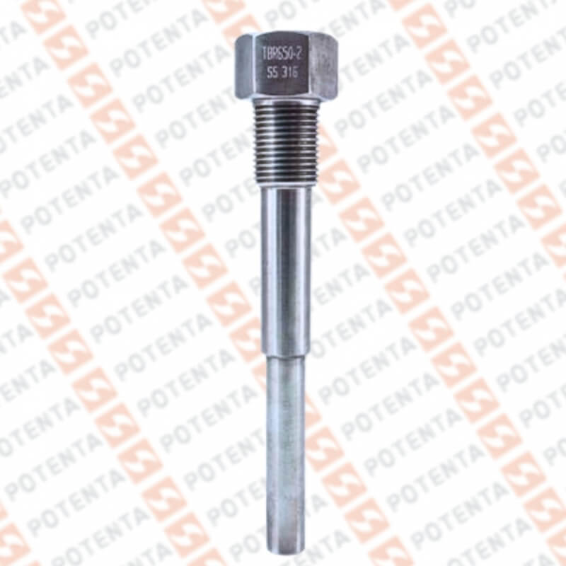 Termopozo TBR, p/termometro l=4plg, Con=1/2npt, insercion Proceso 2.5plg, 316ss, Winters