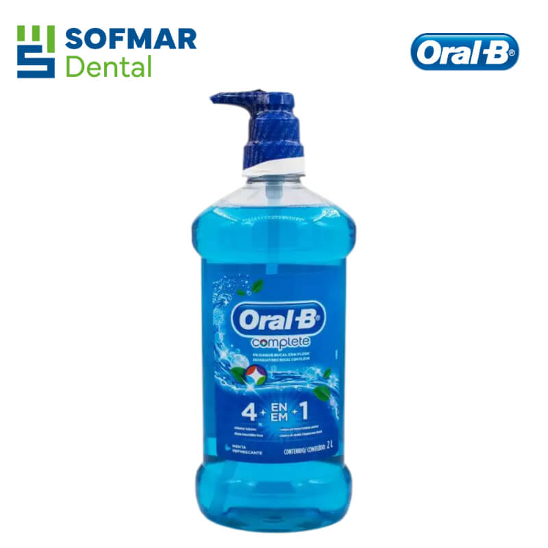 Enjuague Bucal Oral-B Complete Menta 2L – Antibacteriano con Flúor para Protección Total | Depósito Dental Sofmar