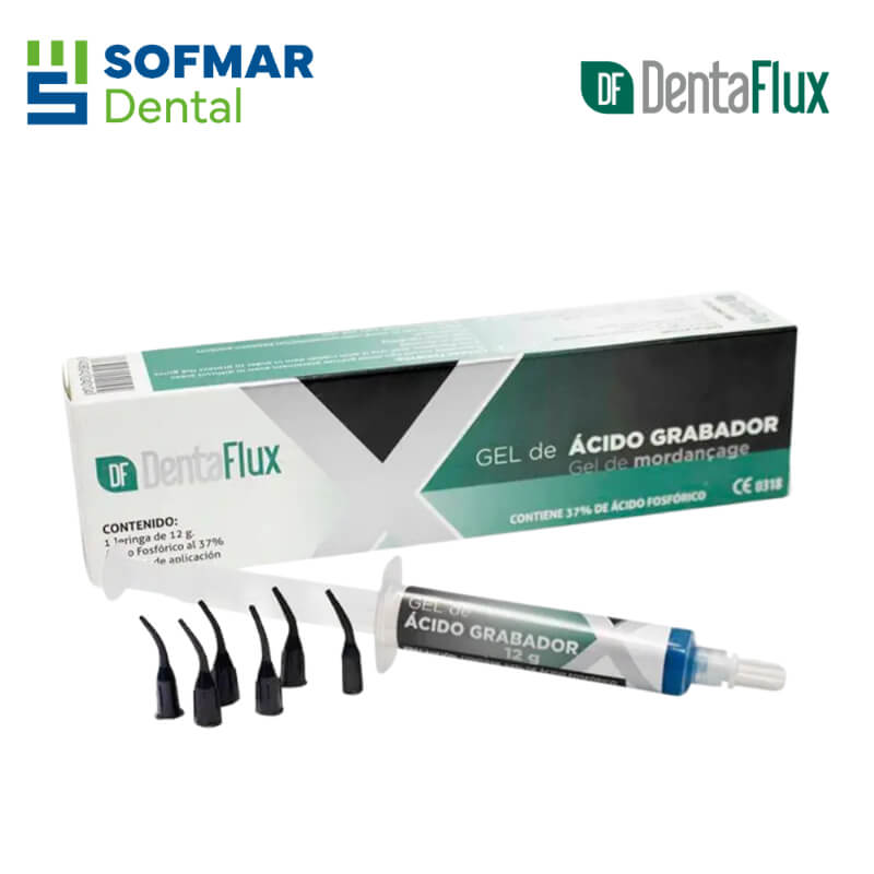 Acido Grabador Dentaflux 12g con 37% Ácido Fosfórico – Precisión y Seguridad en Grabado Dental | Depósito Dental Sofmar
