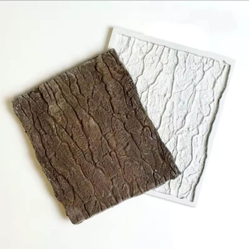 Molde de silicona de Textura estilo corteza de árbol, para uso en porcelana fría, alimentos, fondant, pastelería.