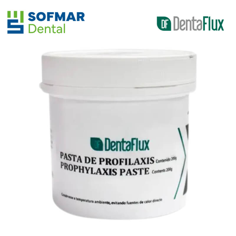Pasta de Profilaxis Dental Dentaflux 200g – Abrasividad Media con Sabor Fresa | Depósito Dental Sofmar