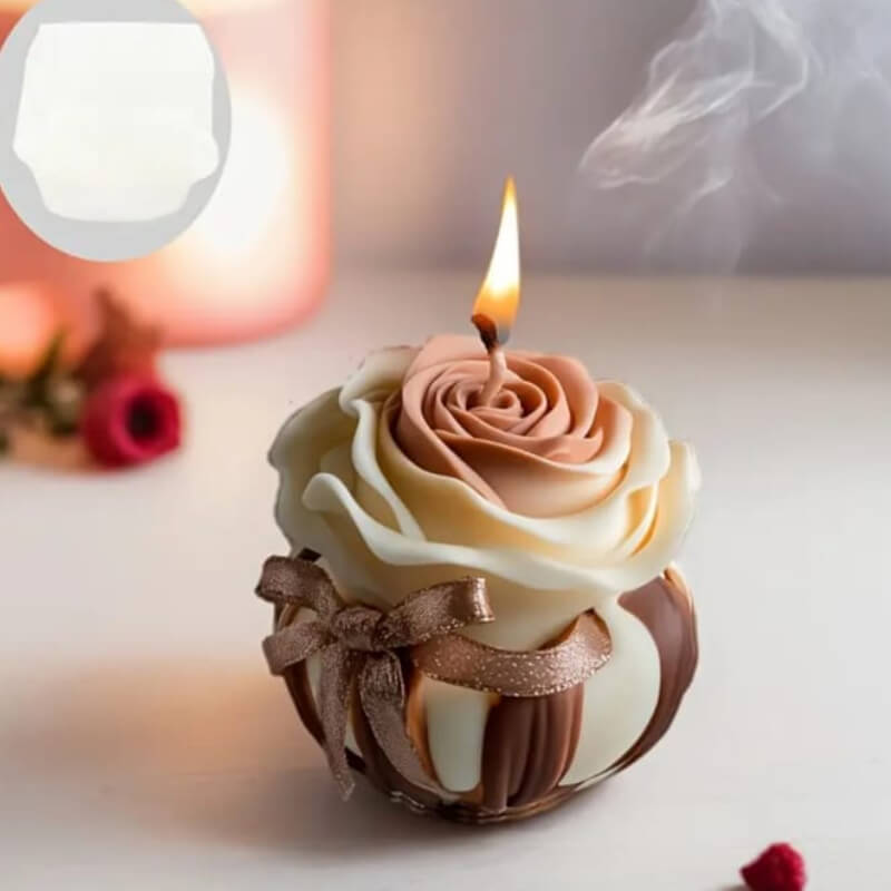 Molde de silicona de Flor XL para uso en porcelana fría, cemento, velas, chocolate