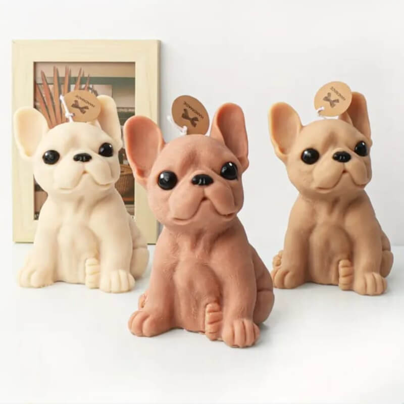 Molde de silicona con diseño de Bull dog para uso en resina, chocolate, vela, jabón.