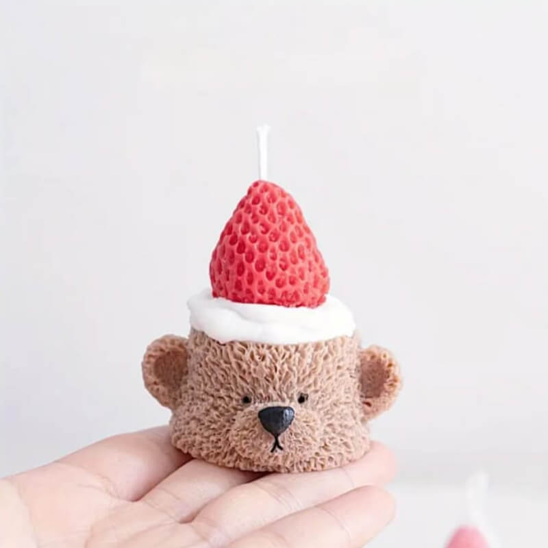 Molde de silicona de Cabeza de oso para uso en Velas, jabones, yeso, cera, resina epoxi.