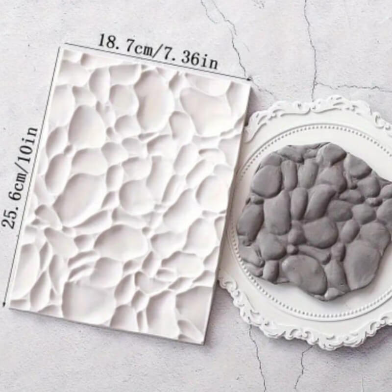 Molde de silicona de textura de piedra para uso en Velas, jabón, yeso, chocolate, resina,