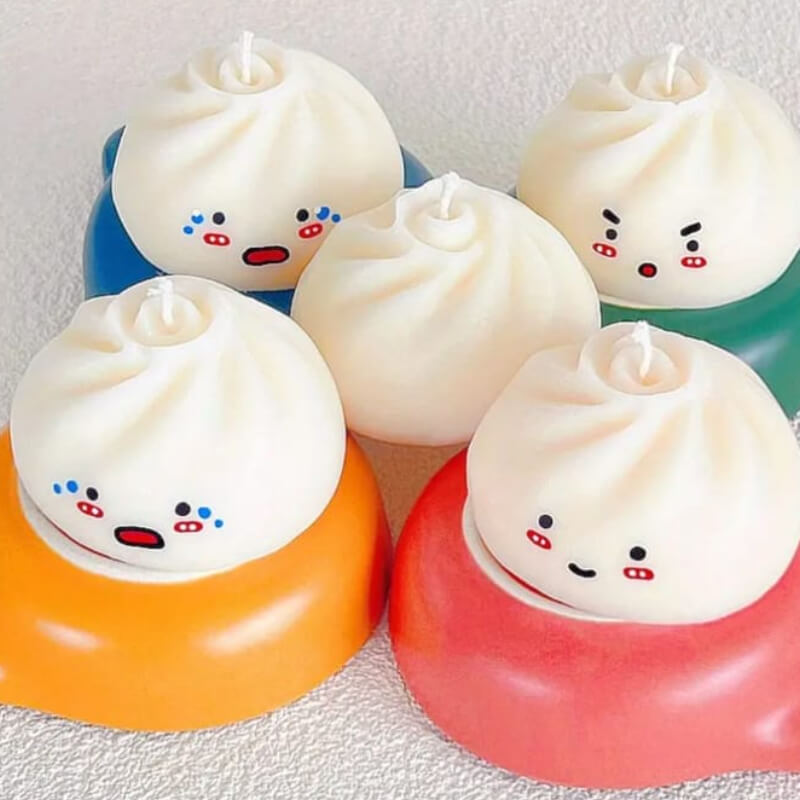 Molde de silicona de Forma de bollo para uso en velas, jabones, yeso, chocolate, resina, yeso, cemento.