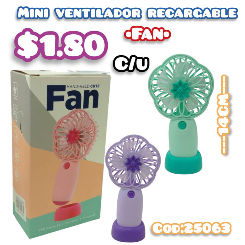 MINI VENTILADOR RECARGABLE