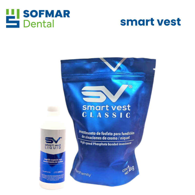 Smart Vest Classic Investimento con Líquido 250ml – Alta Precisión para Prensado y Prótesis Fija | Depósito Dental Sofmar