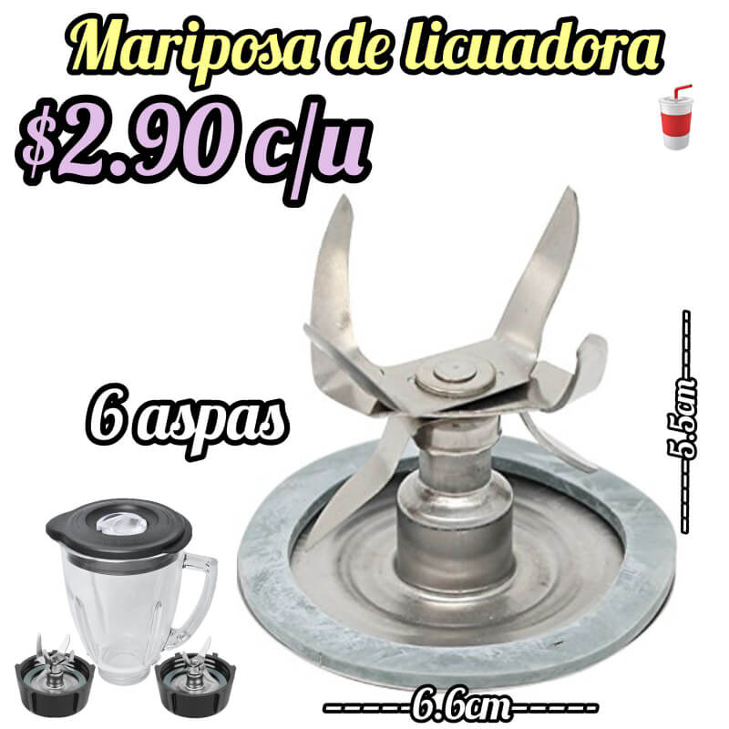 MARIPOSA DE LICUADORA +6 ASPAS