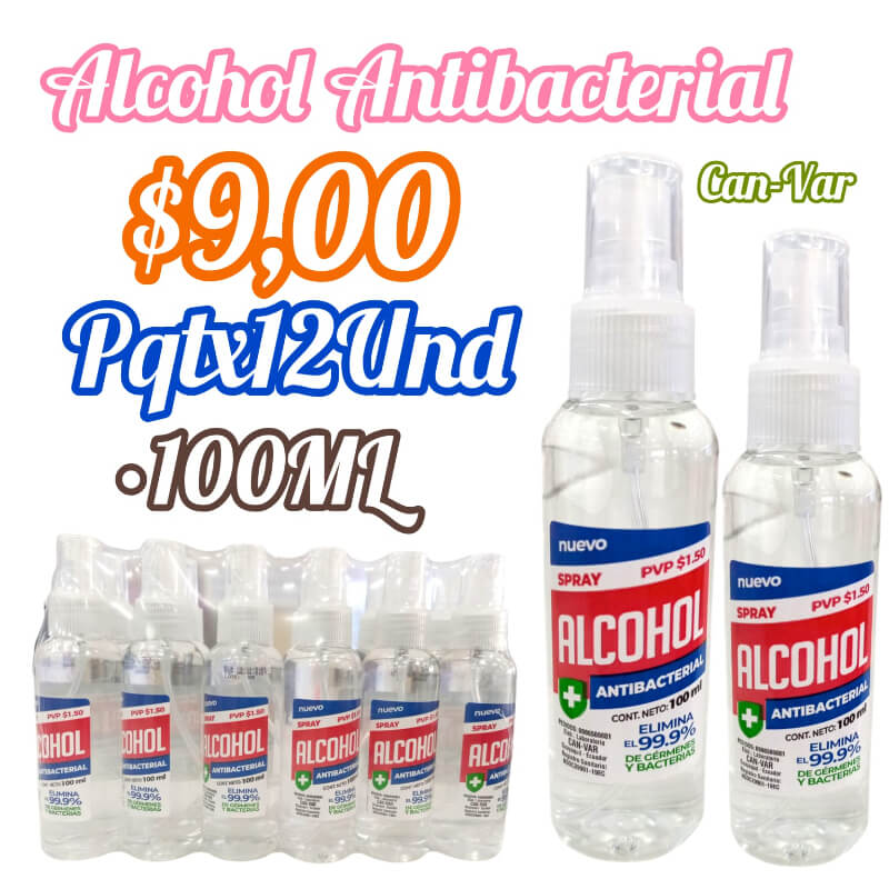 Alcohol Antibacterial 100ML CAN-VAR