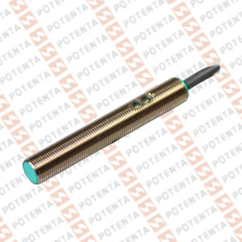 Sensor Inductivo, M12 metal, 4mm Ras, 20-250Vac/Vdc, no-2hilos, Cab=2m, ip67, P+F