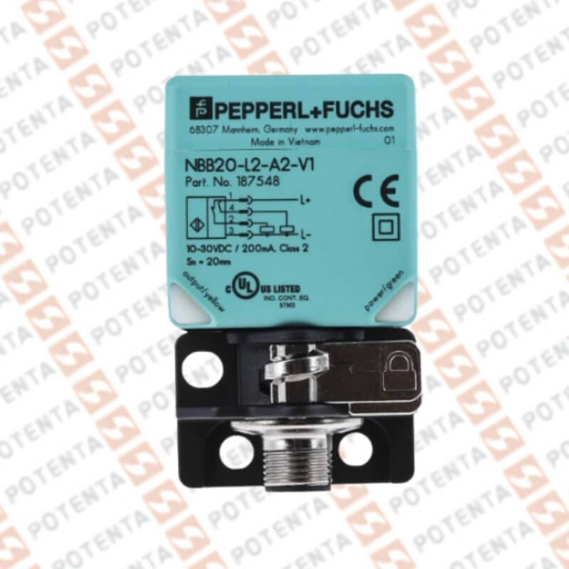 Sensor Inductivo, rect 40x40x67mm plas, 20mm Ras, 10-30vdc, Pnp/no/nc, Con=m12-4p 69k, P+F