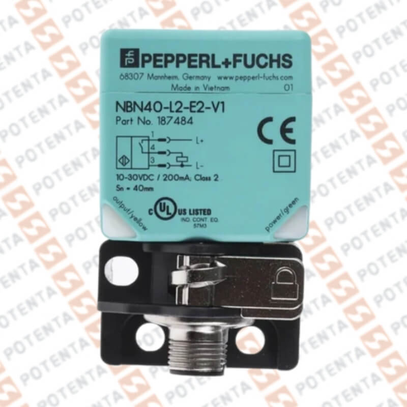 Sensor Inductivo, rect 40x40x67mm plas, 40mm nRas, 10-30vdc, Pnp/no, Con=m12-4p, ip67, P+F