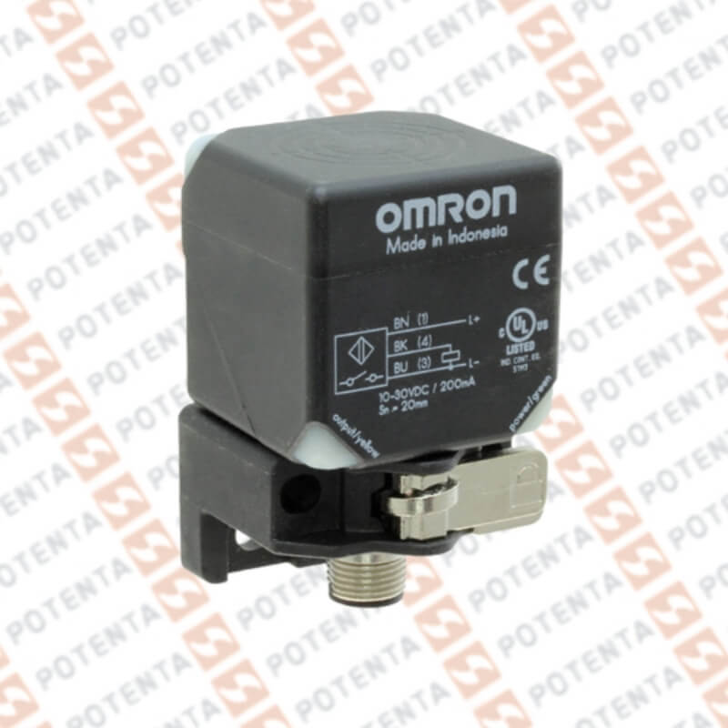 Sensor Inductivo, Rect 40x40x67mm plas, 20mm Ras, 10-30Vdc, Pnp/no-nc, Con=m12-4p, Omron