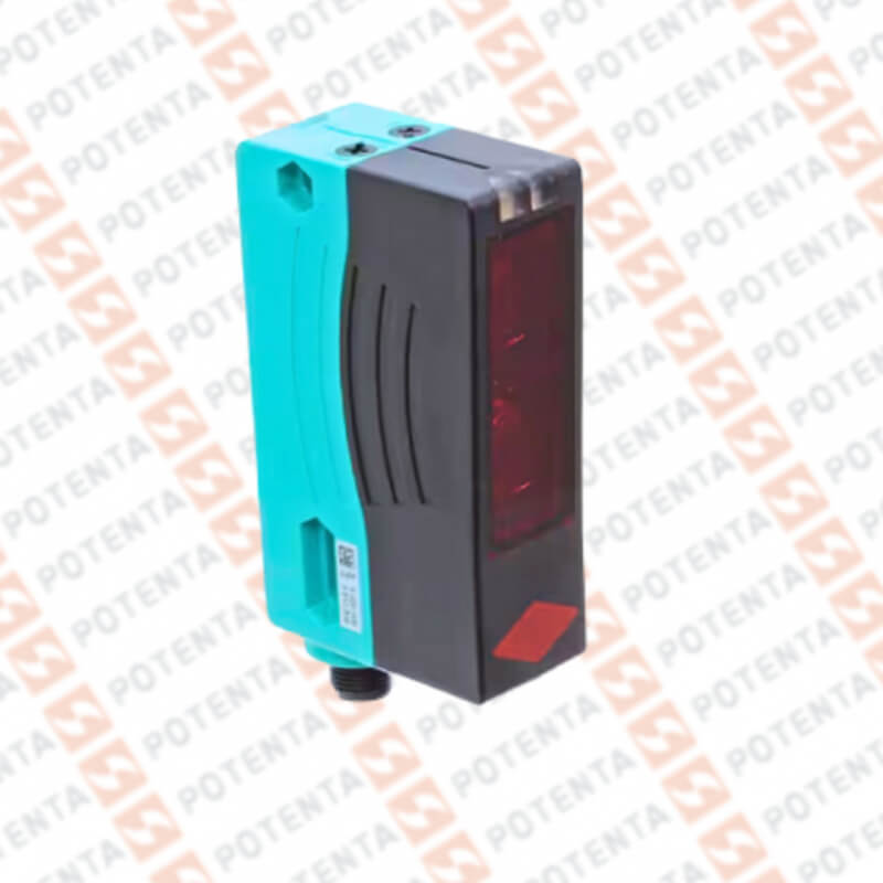 Sensor foto difuso Rect, sup/fon, 2m, 10-30Vdc, Push-pull, Con=m12-4p, ip67, P+F