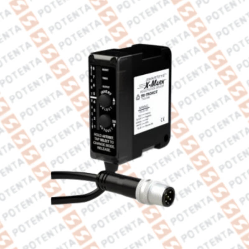 Fotoeléctrico, rectangular, aplicación para marcas, 11mm, 10-30Vdc, push-pull, Con=m12-5p, ip67, Tritronics