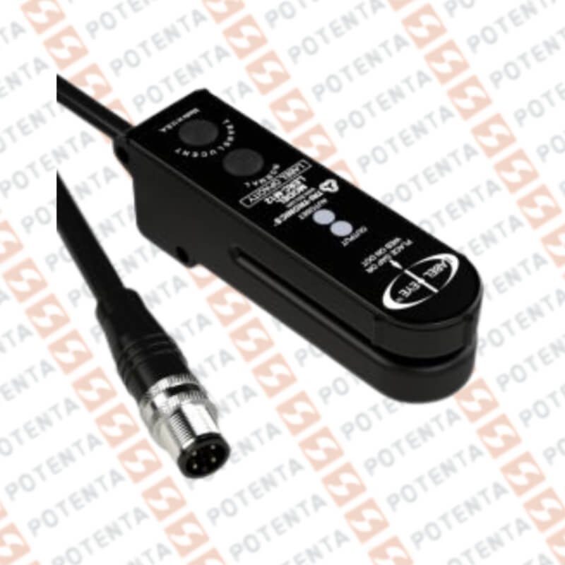 Fotoeléctrico tipo herradura, para etiquetas, 3mm, 10-30vdc, push-pull, m12-5p, ip67 Tri-tronic