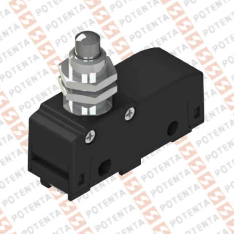 Final carrera MK, actuador embolo roscado, no+nc, 250vac 3a, spdt, terminal, Pizzato