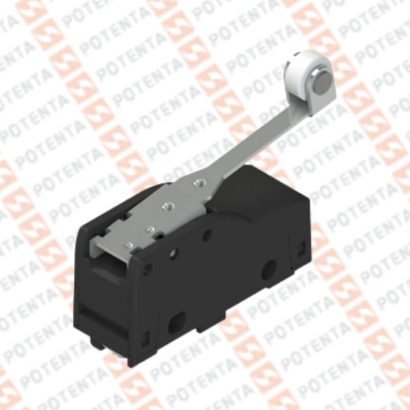 Final carrera MK, actuador palanca 48mm rodillo, no+nc, 250Vac 3a, spdt, terminal, Pizzato