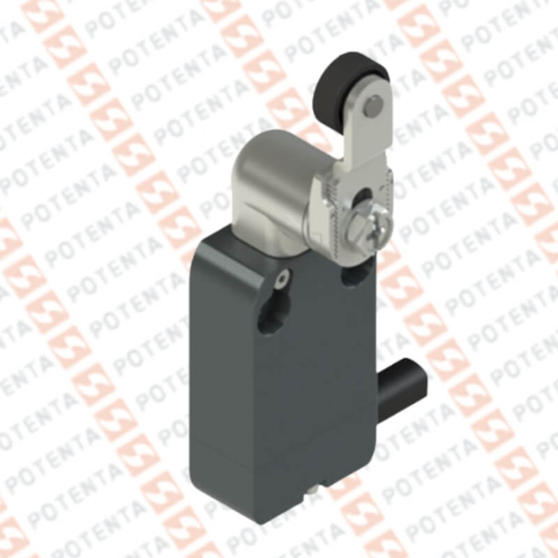 Final carrera NAB, actuador palanca roldana ajustable, no+nc, 250Vac 3a, Cab=2m, ip69k, Pizzato