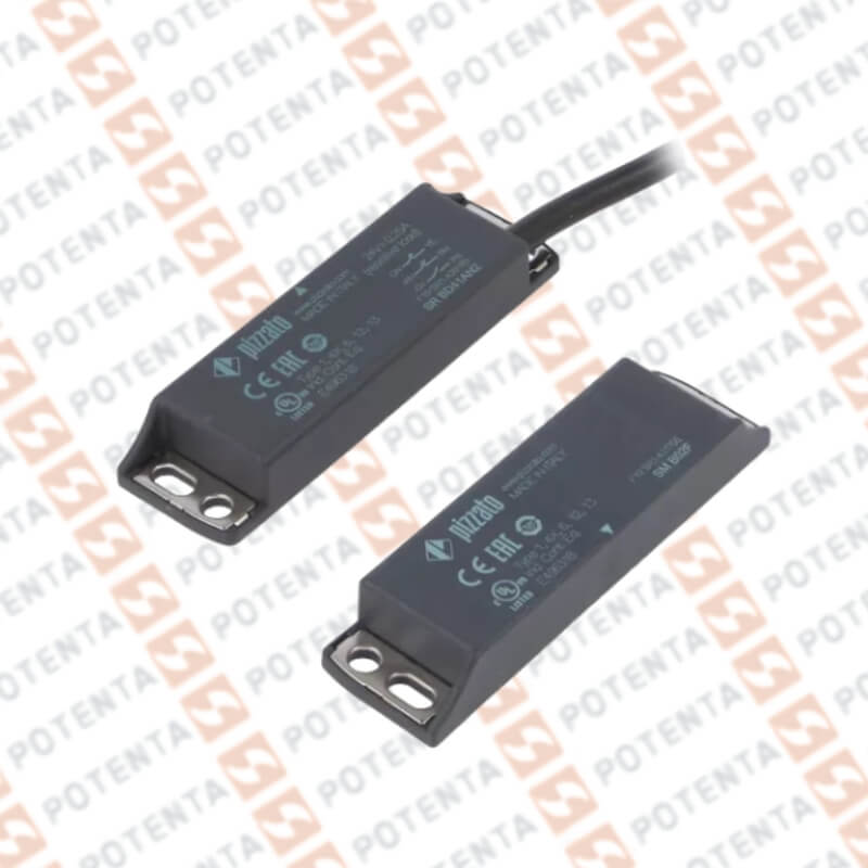 Interruptor seguridad magnético rectangular, con Actuador, 8mm, 2nc+1no, Cab=2m, ip67/ip69k, Pizzato