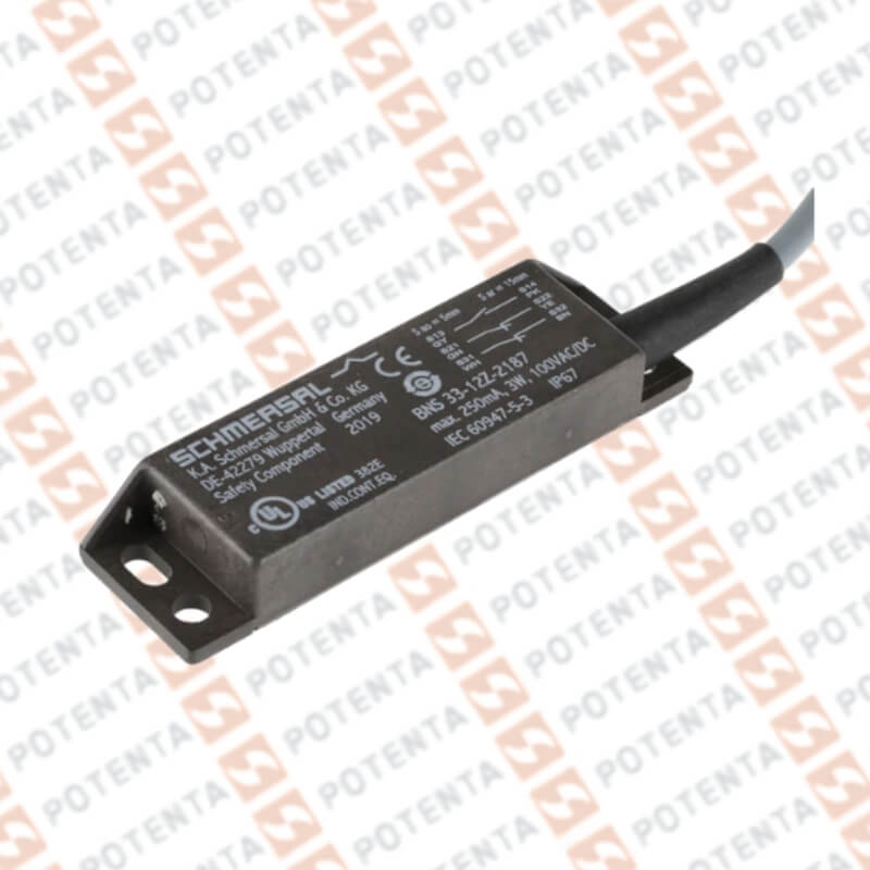 Interruptor seguridad magnético rectangular, sin Actuador, 8mm, 2nc+1no, led indicador Cab=5m Schmersal