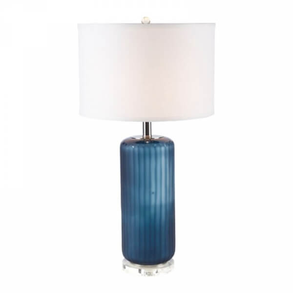 Lámpara de mesa azul