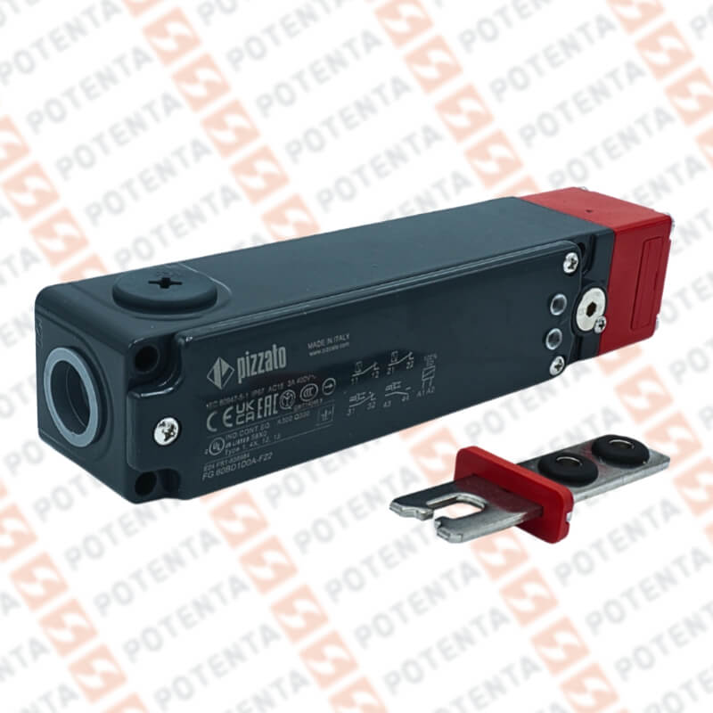 Interruptor seg FG, selenoide 24Vdc/Vac, 3000N, 2nc+no+nc, con Actuador F22, ip69k Pizzato