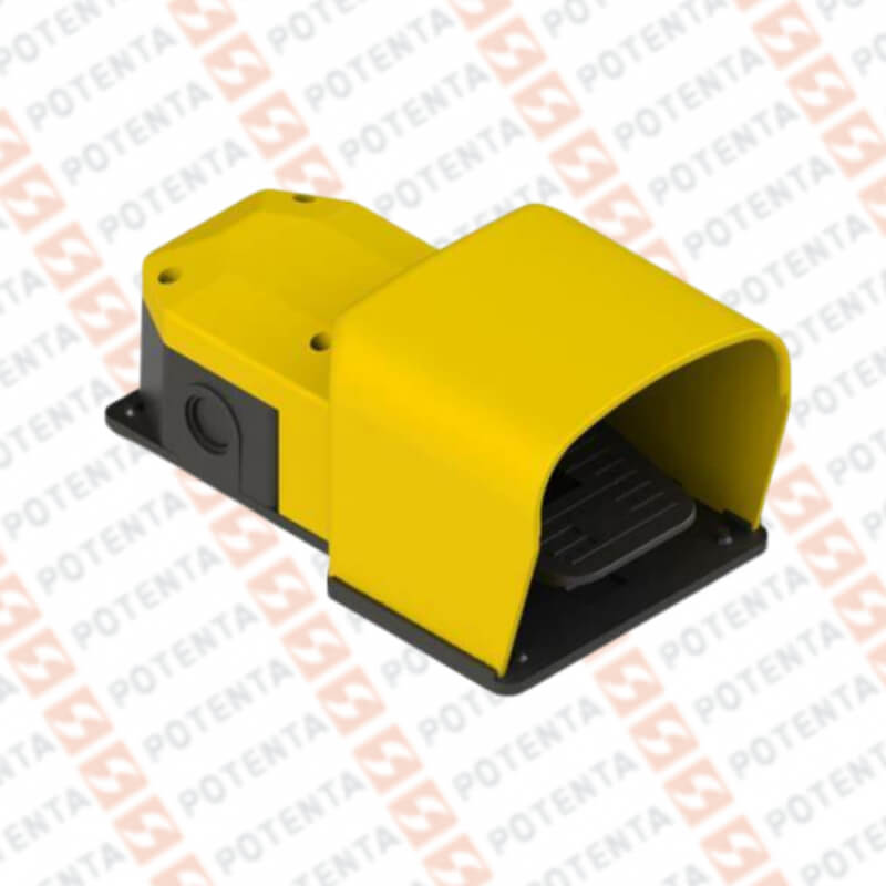 Pedal seguridad plastico con cubierta, 2no+2nc, 230vac-4act/24vdc-1a, terminal, Pizzato