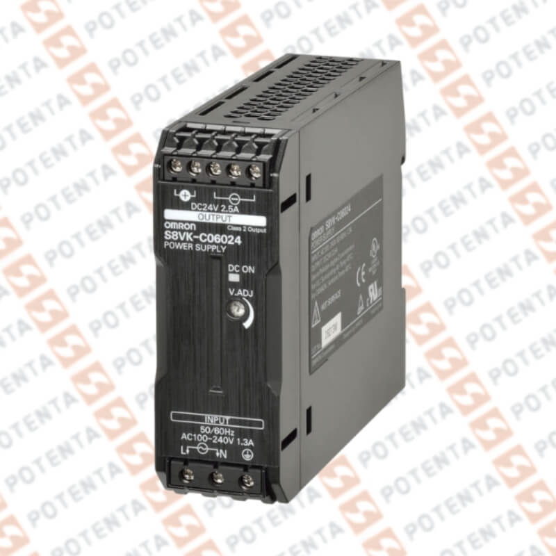 Fuente alimentacion, 1F, modo switch, 100…240Vac, 2.5A, 24Vdc terminal, riel din, Omron