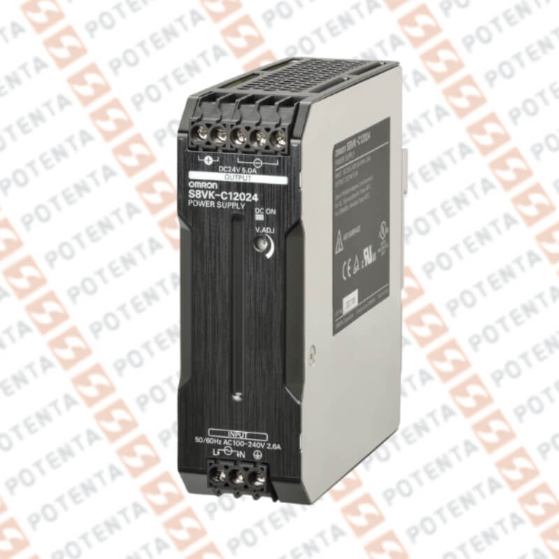 Fuente alimentacion, 1F, modo switch, 100…240Vac, 5A, 24Vdc terminal, riel din, Omron