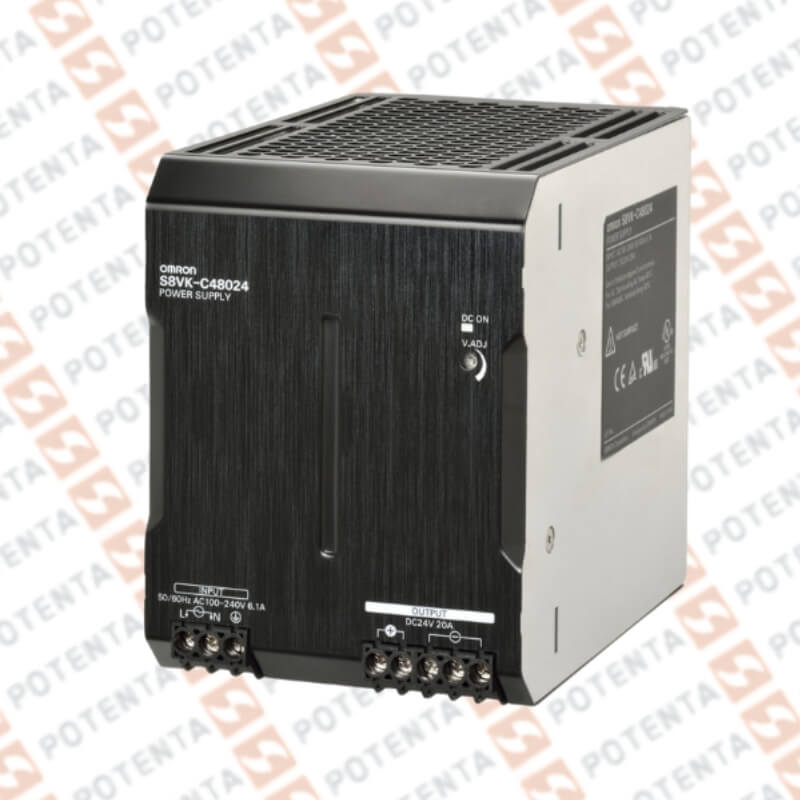 Fuente alimentaciOn, 1F, modo switch, 100…240Vac, 20A, 24Vdc terminal, riel din, Omron