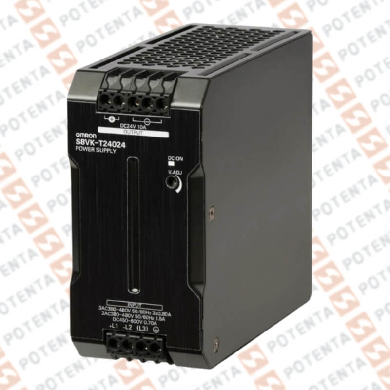 Fuente alimentacion 3F, 380-480Vac, 10A, 24Vdc, terminal, riel din, Omron