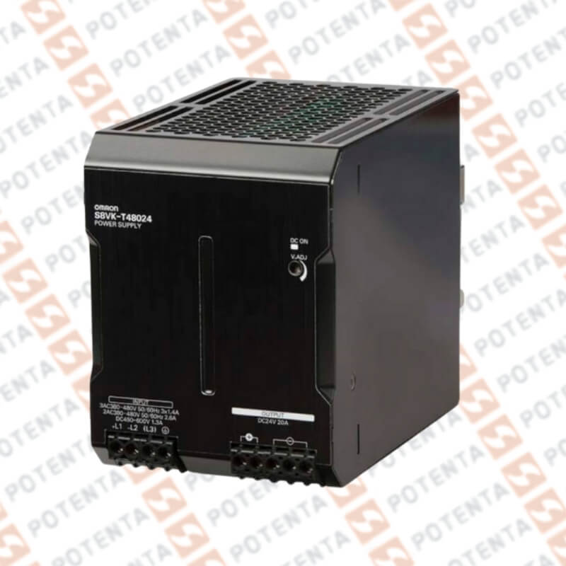 Fuente alimentacion 3F, 380-480vac, 20A, 24vdc, terminal, riel din, Omron