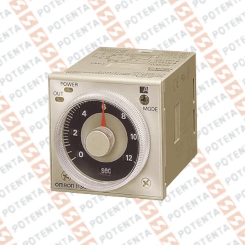Tempotizador analogo, H3CR, 48x48mm, 8log 0.05s a 300h, 100-240Vac, spdt, 11pines, Omron