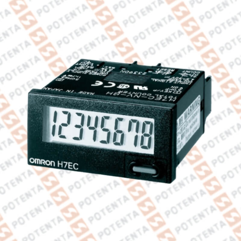 Contador pulsos, 24x48mm, 8dig. autoalimentado, Ent=pnp-npn, retroiluminado, Omron